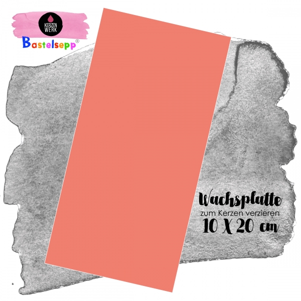 Wachsplatte Lachs 20 x 10 cm